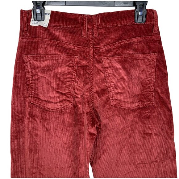 We The Free Riser Taker High Rise Straight Corduroy Pants Wine Womens 28 - Picture 12 of 15